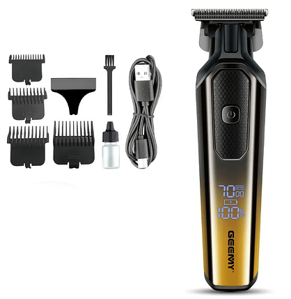 Машинка для стрижки Geemy GM-8058Q, чорно-жовта, фото 1