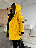 Стильна жіноча демісезонна коротка куртка жовта 'Баррі'', фото 4