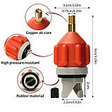 Універсальний перехідник адаптер для накачування SUP дощок, човнів ПВХ та байдарок автомобільним компресором, фото 3