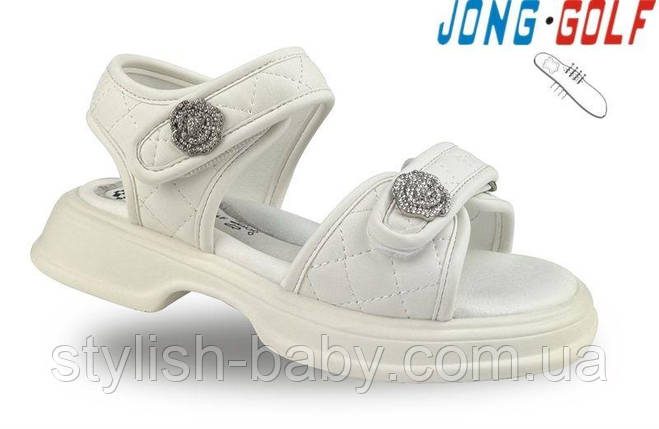Дитяче літнє взуття гуртом. Дитячі босоніжки 2025 бренда Jong Golf для дівчаток (рр. з 26 по 31), фото 1