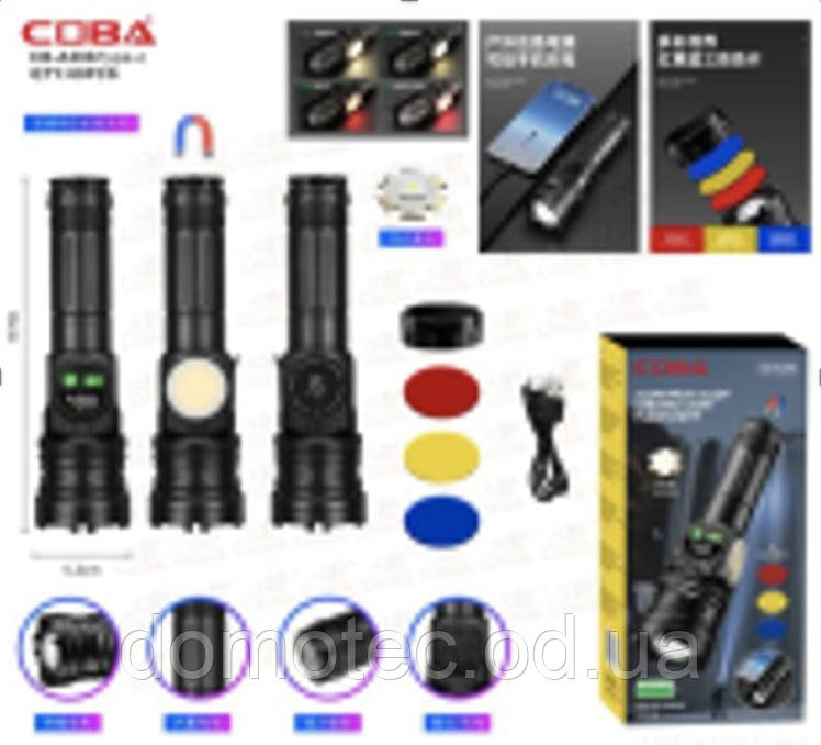 Фонарик ручний BL CB A280 4 COLOR LCD POWER BANK/MAGNET