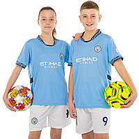 Дитяча футбольна форма HAALAND 9 Манчестер Manchester CITY домашня 2025 CO-4620 (на зріст 115-160 см)
