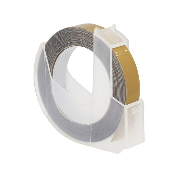 Золотиста стрічка Ukrmark D-520104-GO 9 мм 3 м для механічних принтерів сумісно з Dymo 520104, фото 1