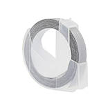 Срібляста стрічка Ukrmark D-520105-SI 9 мм 3 м для механічних принтерів сумісно з Dymo 520105, фото 2