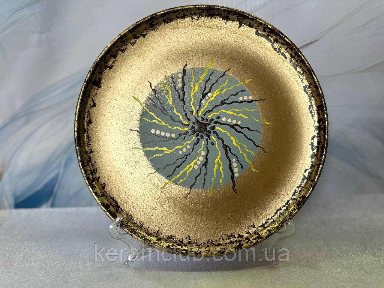 Панно з ручним розписом d 25 см КерамКлуб