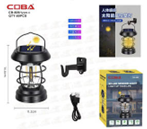 Кемпінговий ліхтар з аккумулятором та сонячною панеллю CB 808