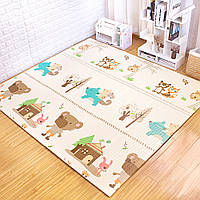 Дитячий термокилимок двосторонній 180х200см, Звірі та Англійська абетка DS