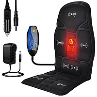 Масажна накидка на крісло авто від мережі та прикурювача, Massage LY54 DS