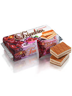 Бісквіт коктеіль, Вишня-Вершки, 330г, 8шт/ящ, Україна