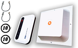 Повний комплект 4G Wi-Fi Роутер Olax MF985 з акумулятором 3000 mAh + MiMo антеною 2×17dbi (KS,VD,Life)