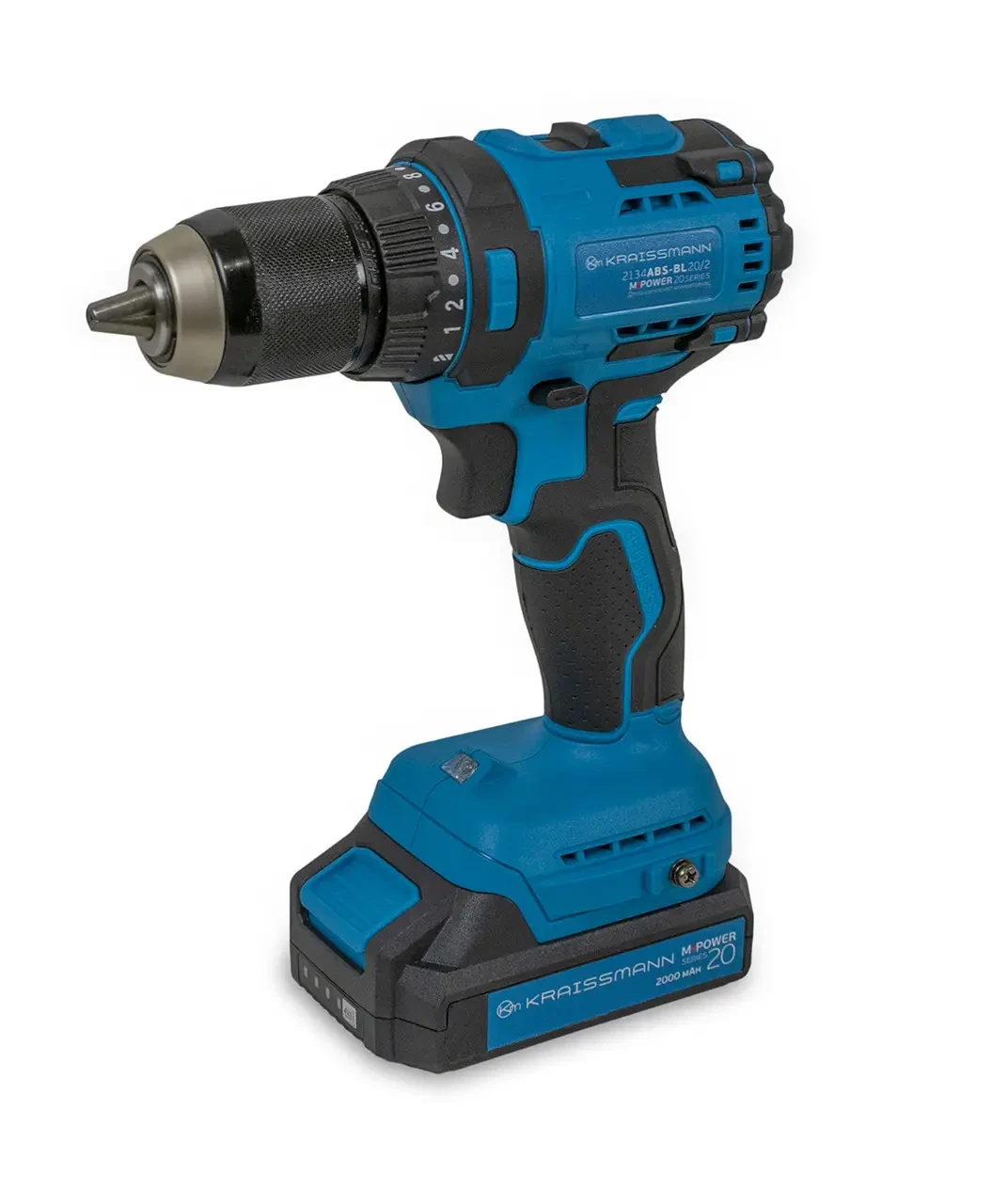 ШУРУПОВЕРТ БЕЗЩІТКОВИЙ АКУМУЛЯТОРНИЙ KRAISSMANN 2134 ABS-BL 20/2 (M-POWER SERIES 20) ®