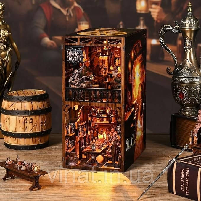 Бук Нук Старовинна таверна Інтер'єрний конструктор The Ancient Bar DIY Book Nook Kit YM-08