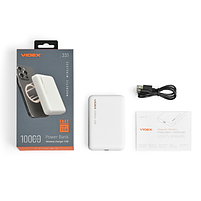 Павербанк 10000 mAh Videx VPB-331-W з БЗП білий, фото 6