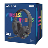 Навушники ігрові бездротові WALKER Big WBT-79 RGB з мікрофоном чорний, фото 2