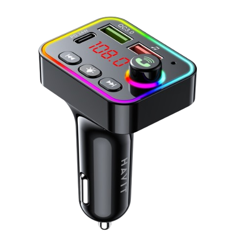 FM-модулятор USB/Type-C QC+PD чорний Havit HV-FM819BT, black, фото 1