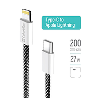 Кабель USB PD Type-C/Lightning ColorWay CW-CBPDCL068-BK 27W 2м чорний, фото 2