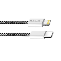 Кабель USB PD Type-C/Lightning ColorWay CW-CBPDCL068-BK 27W 2м чорний, фото 5