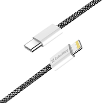 Кабель USB PD Type-C/Lightning ColorWay CW-CBPDCL068-BK 27W 2м чорний, фото 6