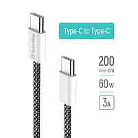Кабель USB PD Type-C/Type-C ColorWay CW-CBPDCC068-BK 3,0A 60W 2м чорний, фото 6