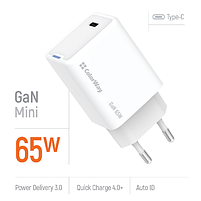 Зарядний пристрій мережевий Type-C PD 65W білий GaN Mini ColorWay, фото 9