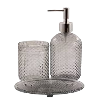 Набір для ванної кімнати 3в1 (мильниця, стакан, диспенсер) TS24S08B Interos