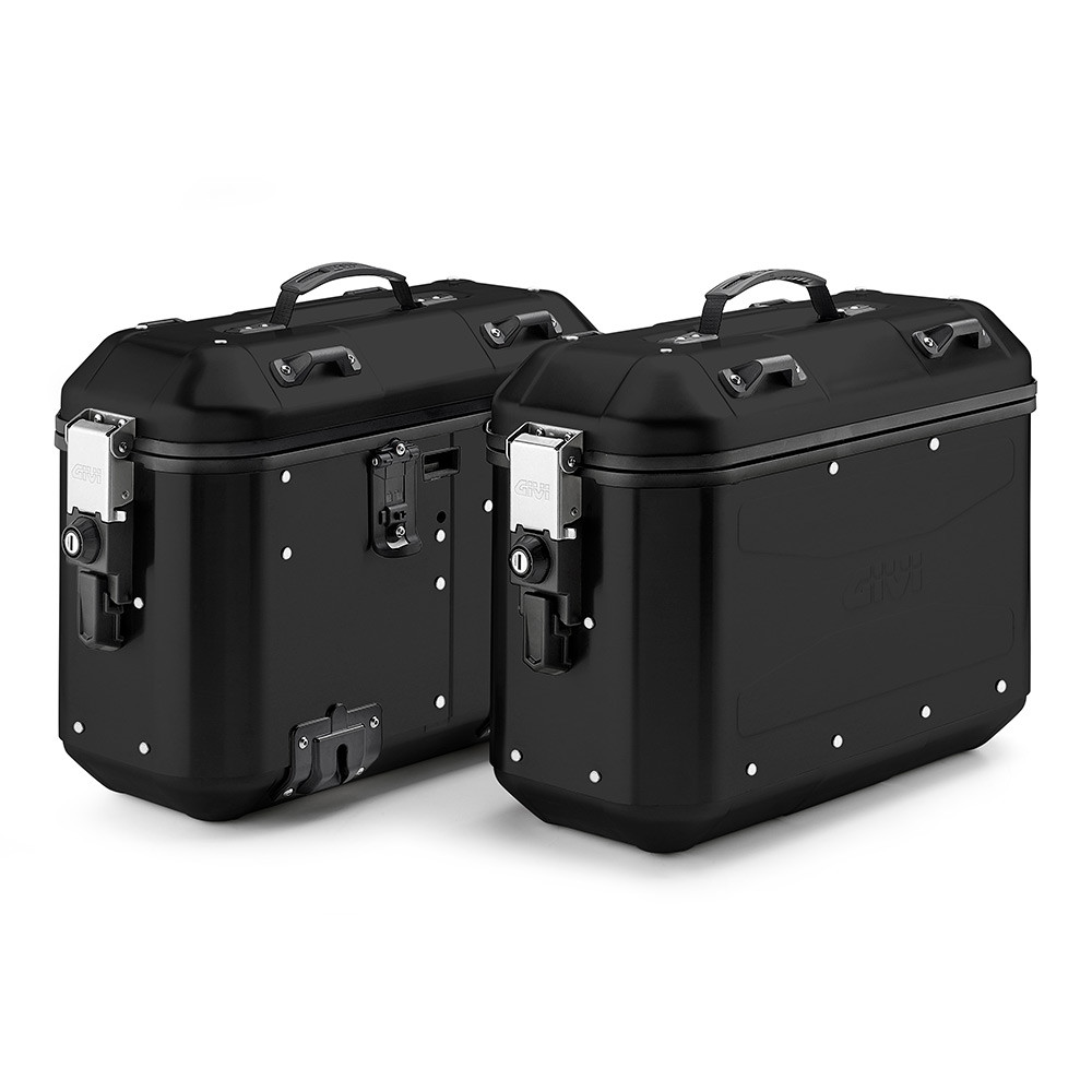 Кофри бокові Givi Trekker Dolomiti Line алюмінієві чорні (пара 2X36літра)