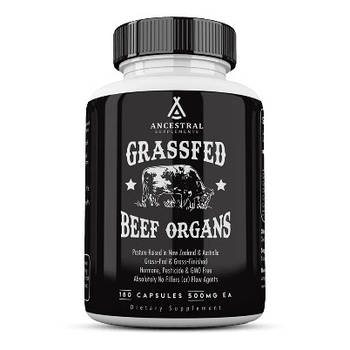 Ancestral Supplements Beef Spleen / Органи яловичини трав'яної відгодівлі 180 капс. BX9954