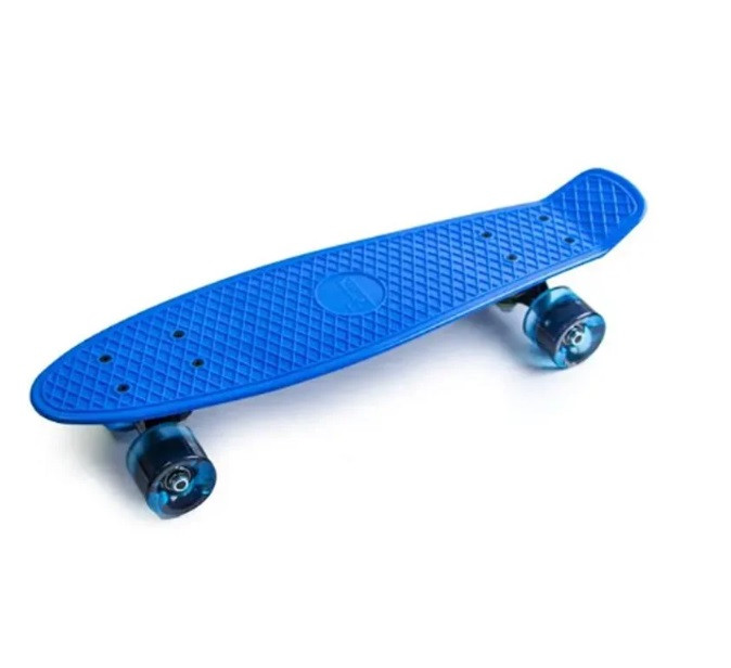 Скейт Пенні Борд (Penny Board) з світяться колесами 22 дюйма синій