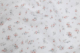 Муслін жатка Дрібні квіточки на білому 135 см