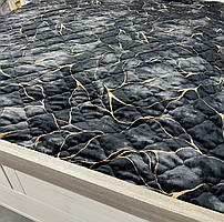 Покривало велюр стьобане Мармур 215х240см