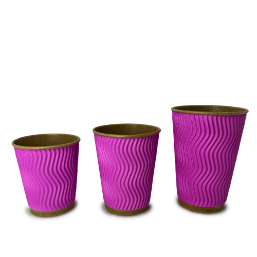 Стакан гофрований крафт "Лавандовий" 250мл (20 шт)