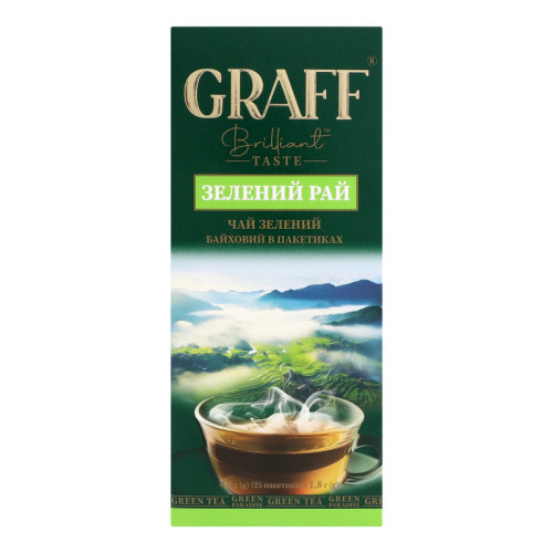 TM Graff Чай зелений "Зелений рай" в пакетиках (25*1.8г)