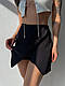 Стильная женская короткая юбка шорты костюмка SM ML голубой барби молоко лимон малина черный - фото 7 - id-p2547694776