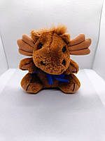 Дитяча м'яка іграшка Лось, коричневий, висота 12 см