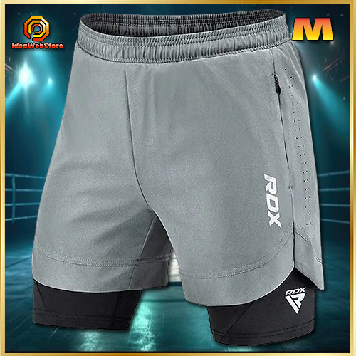 Компресійні шорти для MMA сірі MMA RDX T16 GREY/BLACK розмір М