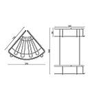 Поличка з нержавіючої сталі подвійна 19*19см Атак (0347), фото 5