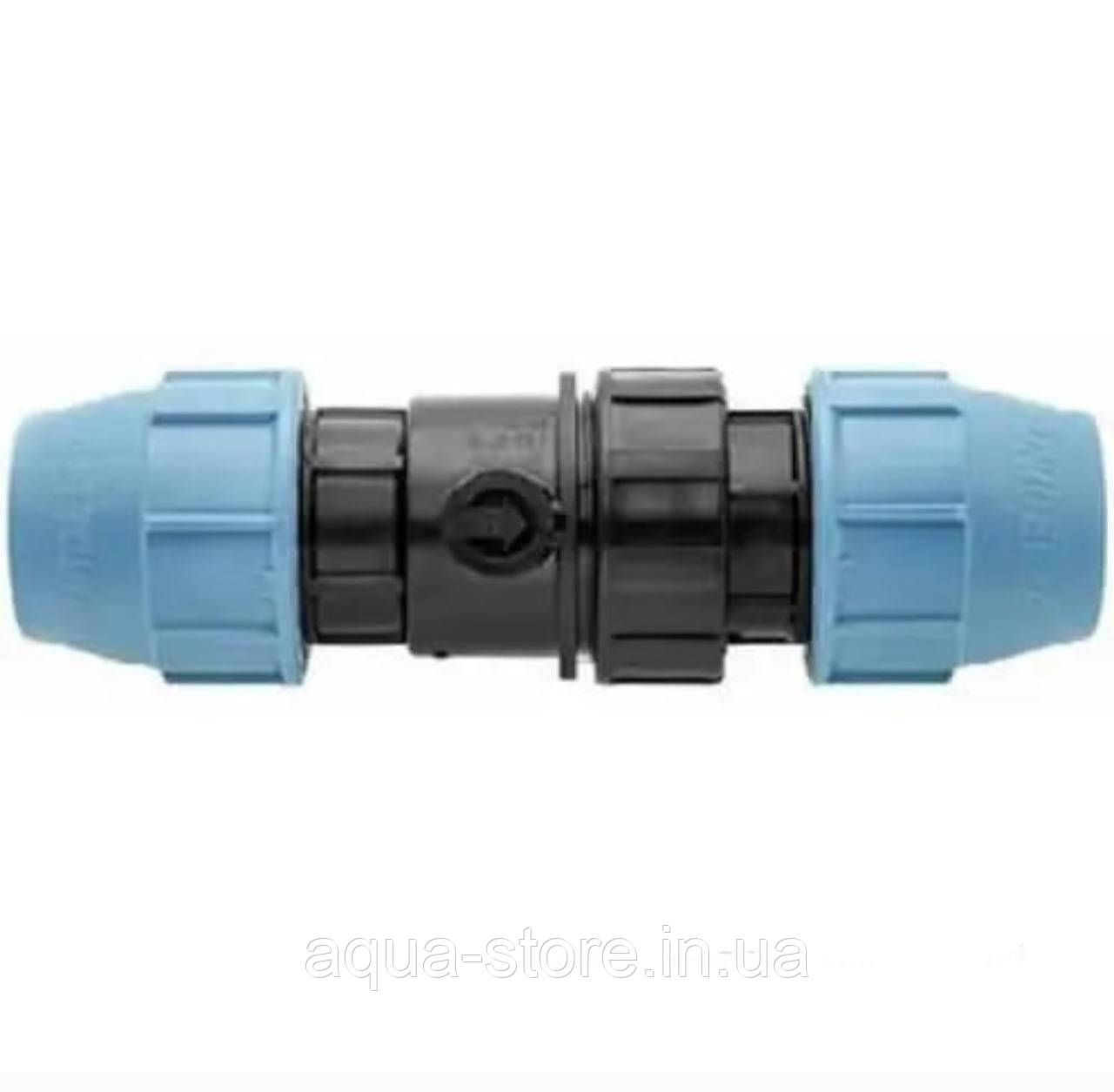 Зворотний клапан д. 50 затискний Unidelta, фото 1