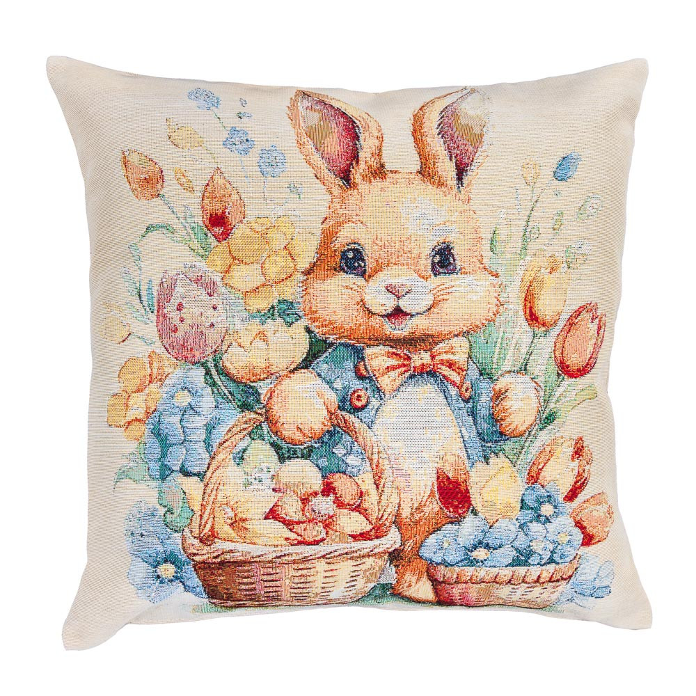 Декоративна Великодня наволочка на подушку 45х45 см. одностороння, фото 1