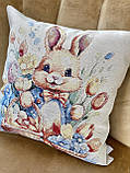 Декоративна Великодня наволочка на подушку 45х45 см. одностороння, фото 3