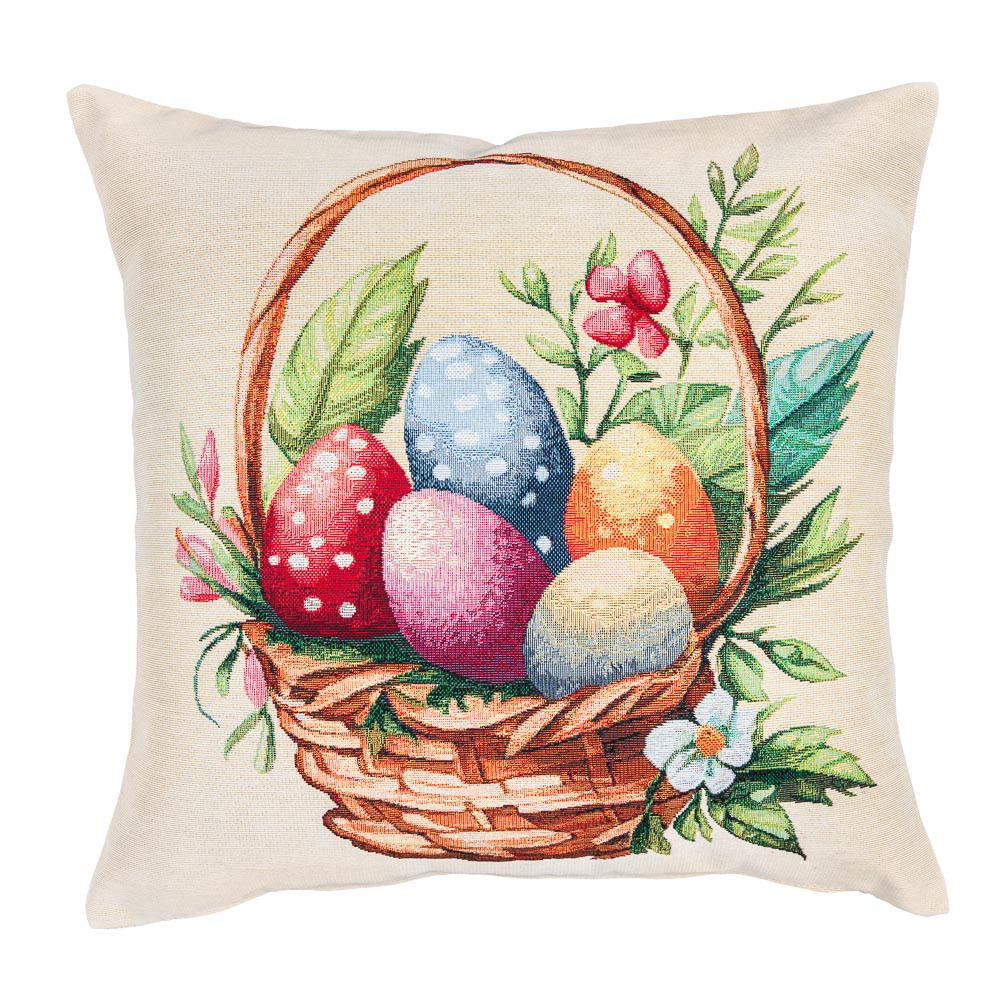 Декоративна Великодня наволочка на подушку 45х45 см. одностороння, фото 1