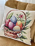 Декоративна Великодня наволочка на подушку 45х45 см. одностороння, фото 4