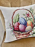 Декоративна Великодня наволочка на подушку 45х45 см. одностороння, фото 6