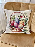 Декоративна Великодня наволочка на подушку 45х45 см. одностороння, фото 3