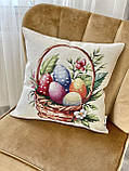 Декоративна Великодня наволочка на подушку 45х45 см. одностороння, фото 5