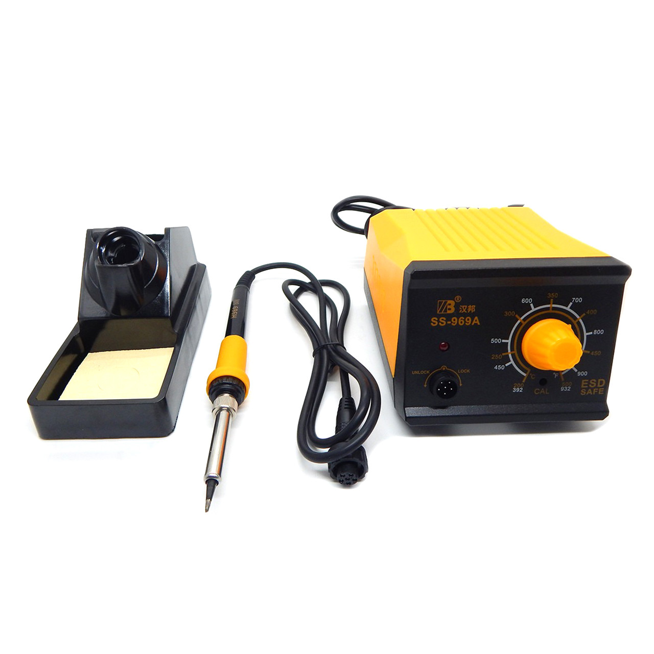 Паяльна станція SS-969A 200-500°C з терморегулятором і антистатичним захистом для пайки електроніки, фото 1