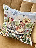 Декоративна Великодня наволочка на подушку 45х45 см. одностороння, фото 5