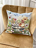 Декоративна Великодня наволочка на подушку 45х45 см. одностороння, фото 3