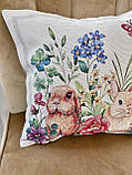 Декоративна Великодня наволочка на подушку 45х45 см. одностороння, фото 2