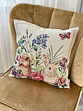 Декоративна Великодня наволочка на подушку 45х45 см. одностороння, фото 3