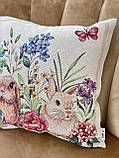 Декоративна Великодня наволочка на подушку 45х45 см. одностороння, фото 6